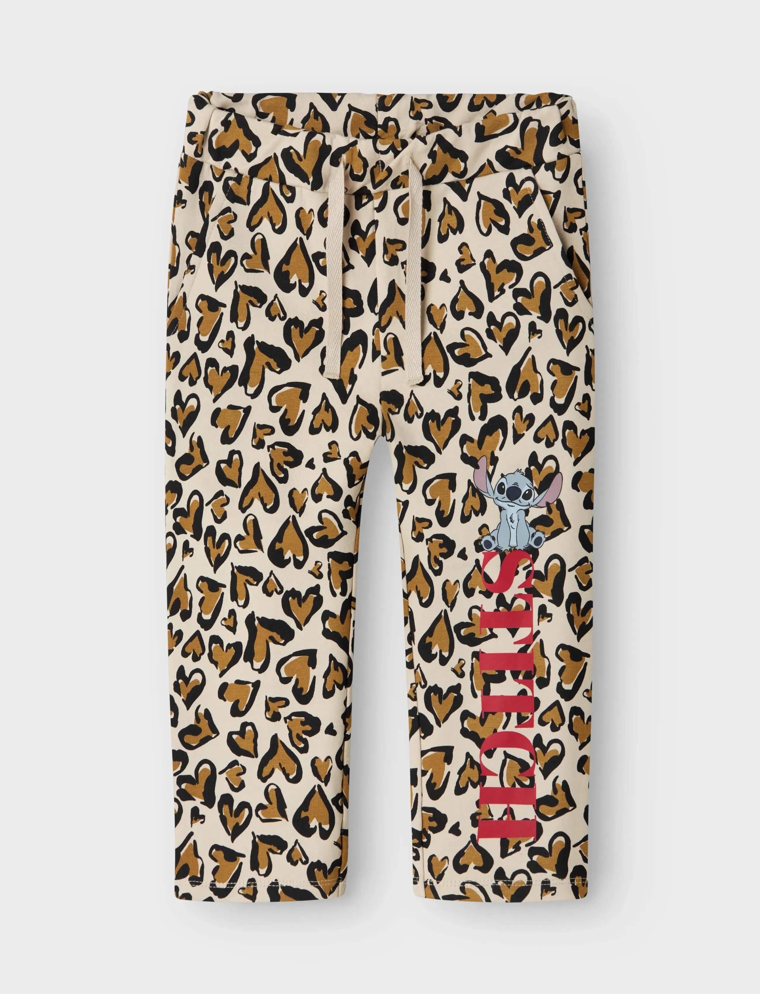 name it Nmfjanni Stitch Swe Pant Unb Wdi, Børn, Printede Stitch Sweatpants, Multi/mønstret, Str: 92