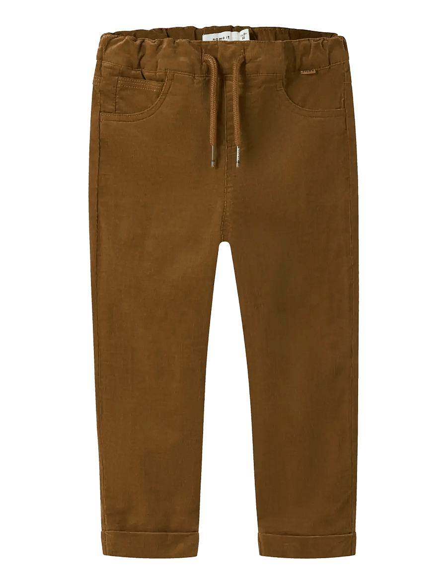 name it - NMMBEN REGULAR CORD WL PANT 6720-YT O - babybroeken - rubber - 1