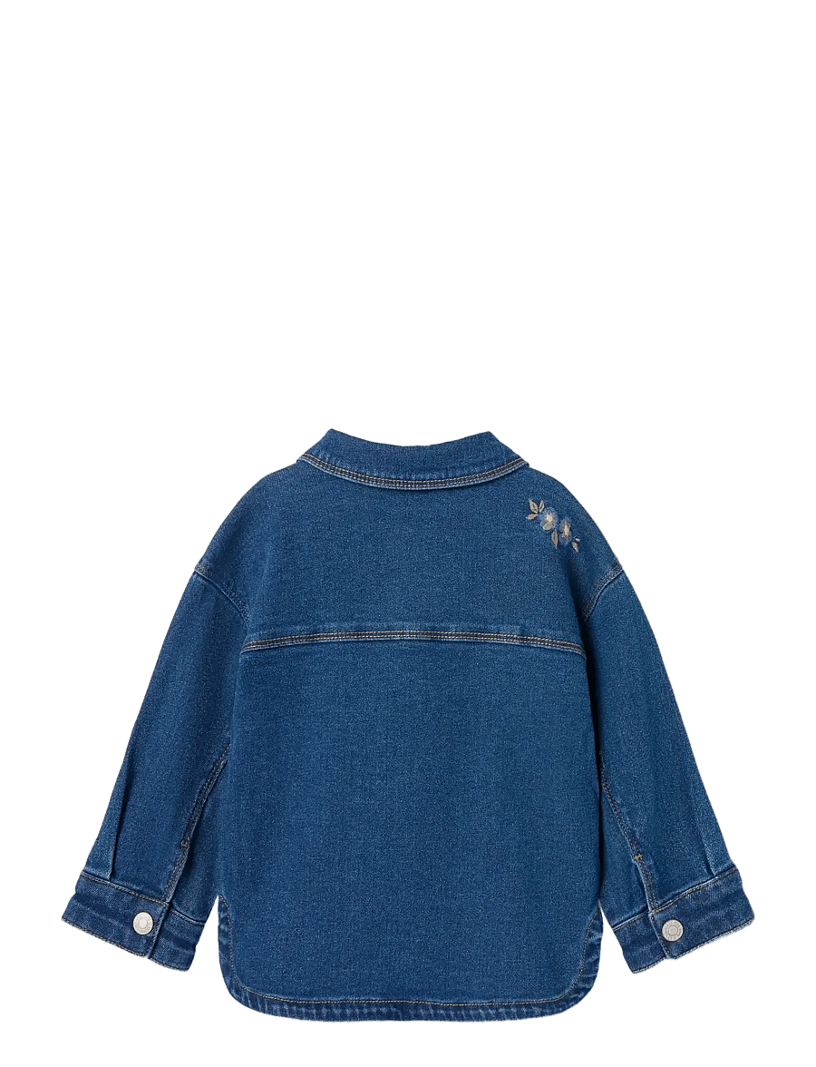 name it - NMFKARA EMB DNM JACKET 1224-FR - jeansjacken - dark blue denim - 2