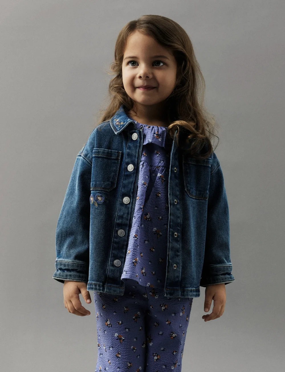 name it - NMFKARA EMB DNM JACKET 1224-FR - jeansjacken - dark blue denim - 0