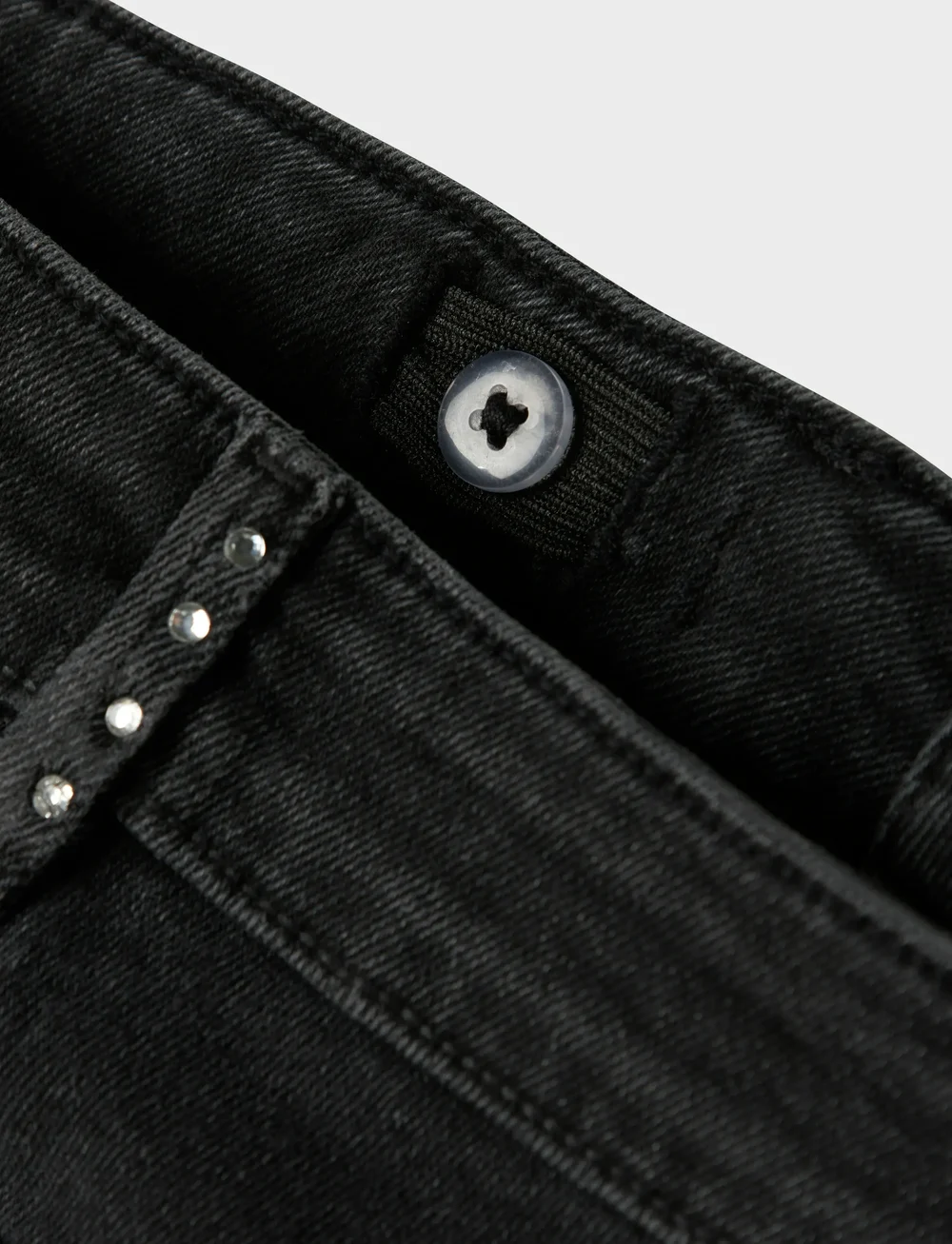 name it - NKFROSE WIDE RHINESTONE JEANS 8810-BF O - vida jeans - black - 5