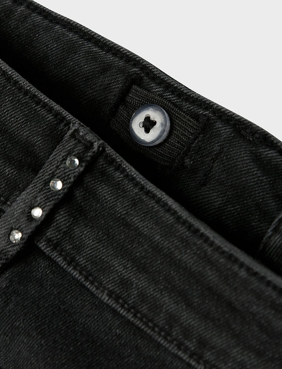 name it - NKFROSE WIDE RHINESTONE JEANS 8810-BF O - black - 5