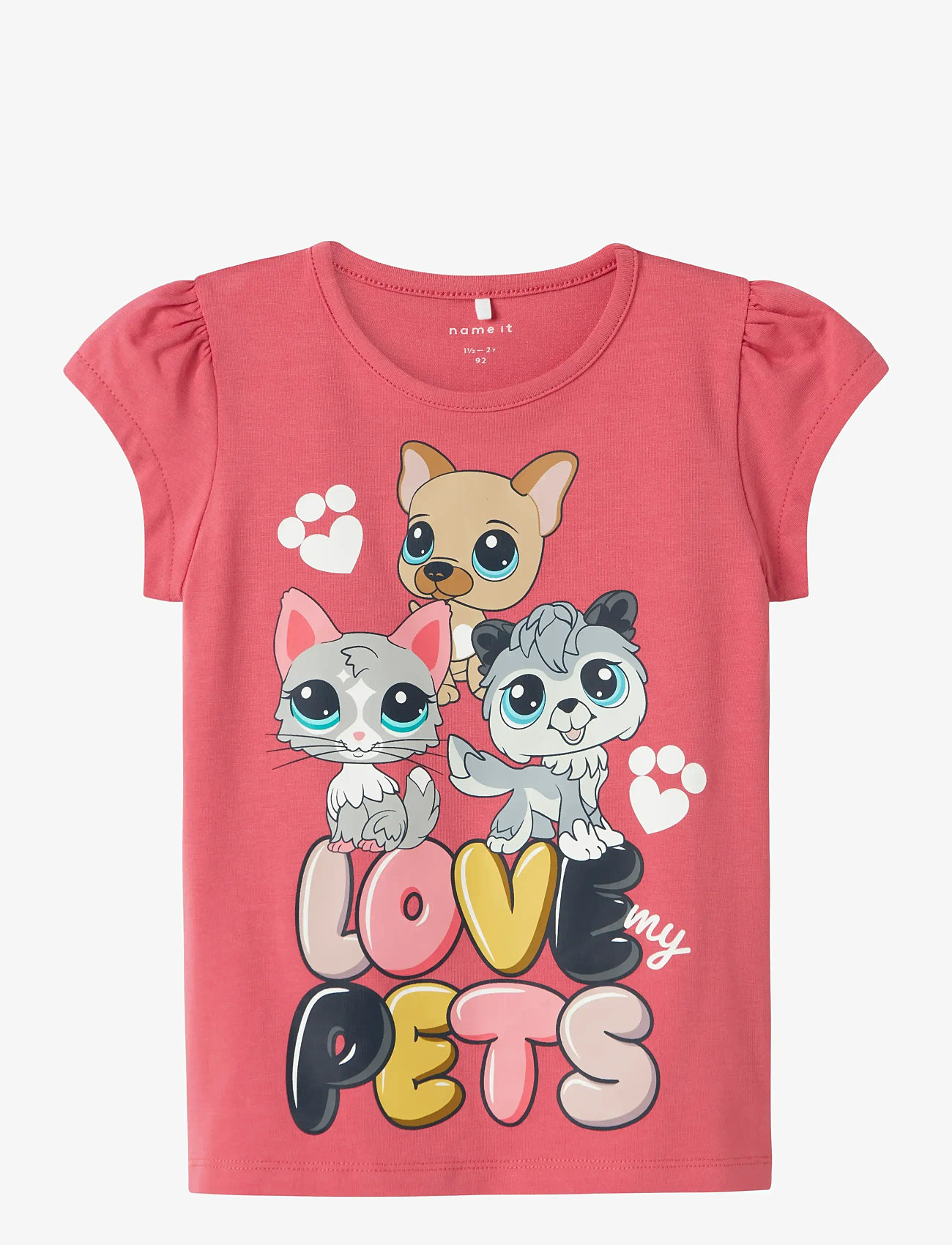 name it - NMFJESSY PETSHOP SS TOP CPLG - kortærmede t-shirts - rapture rose - 0