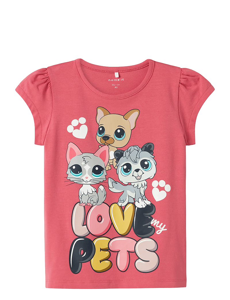 name it - NMFJESSY PETSHOP SS TOP CPLG - kortærmede t-shirts - rapture rose - 0