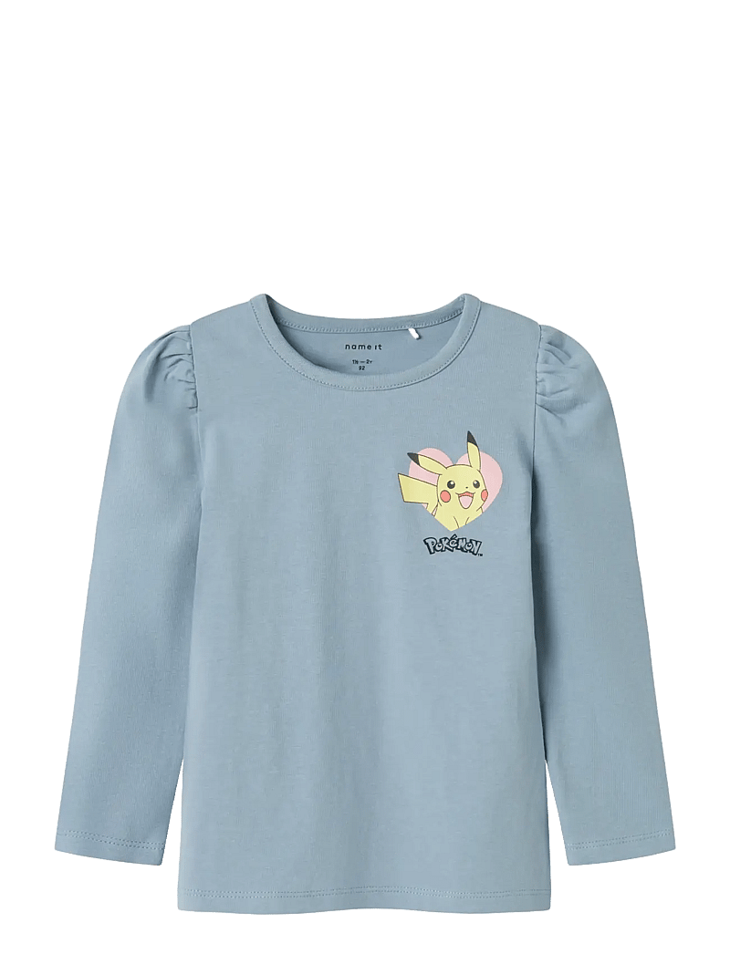 name it - NMFJYRA POKEMON LS TOP SKY - långärmade t-shirts - dusty blue - 0