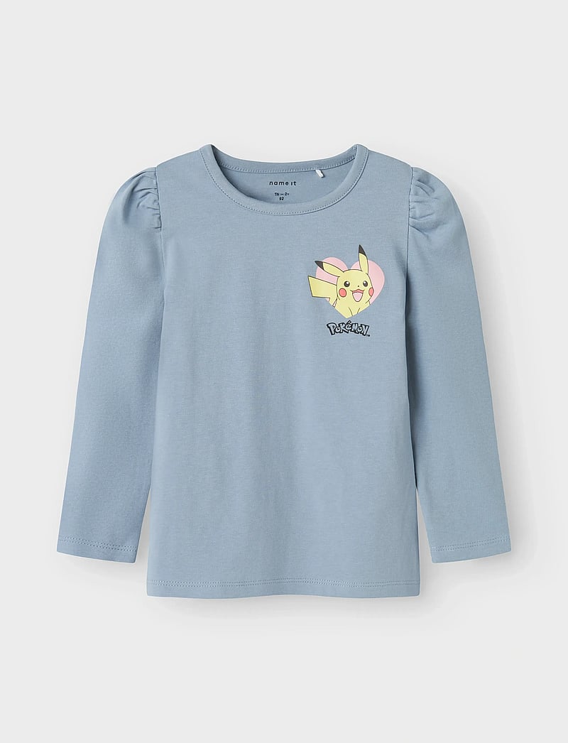name it - NMFJYRA POKEMON LS TOP SKY - langärmelig - dusty blue - 0