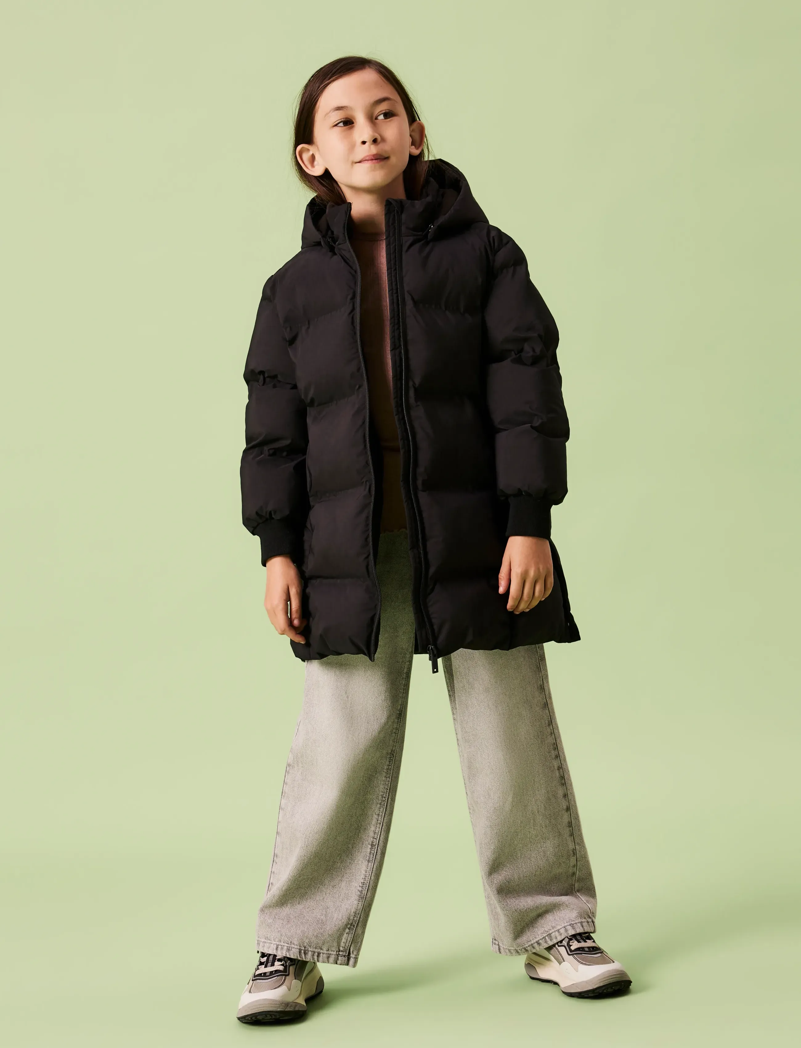 name it - NKFMUSK PUFFER JACKET LONG TB - joped - black - 3