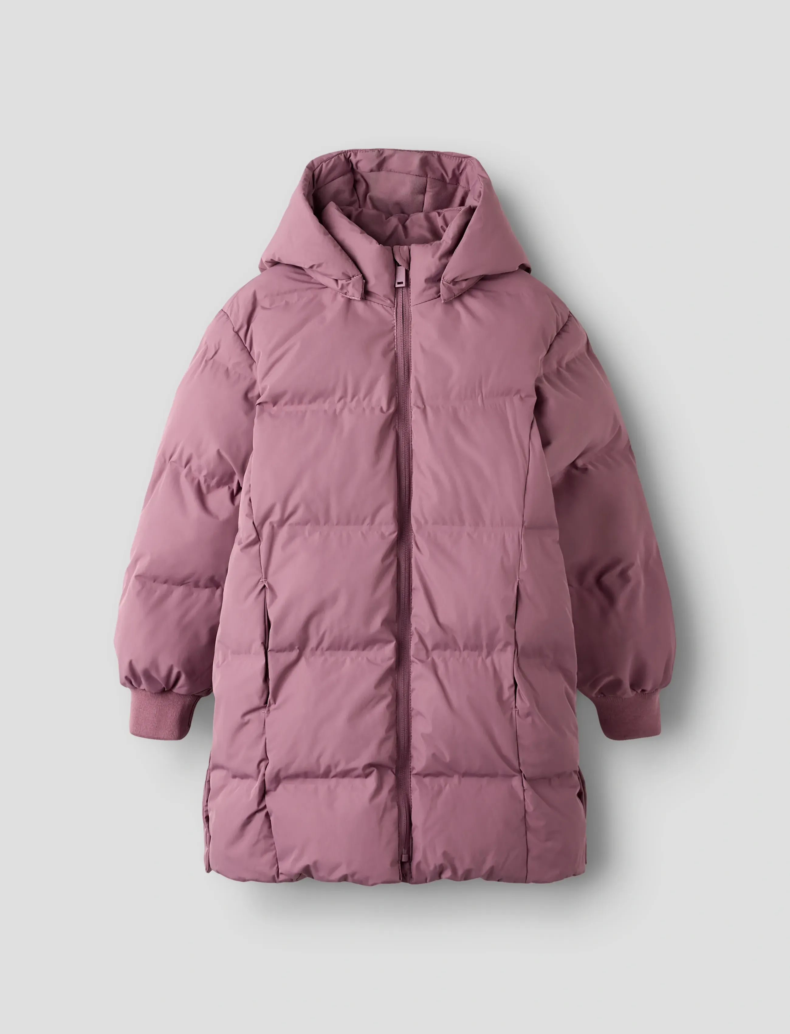 name it Nkfmusk Puffer Jacket Long Tb, Børn, Lang Hætte Pufferjakke, Pink, Str: 164