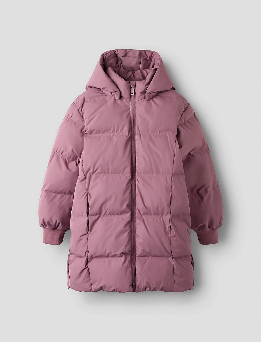 name it - NKFMUSK PUFFER JACKET LONG TB - vinterjakker - grape shake - 0