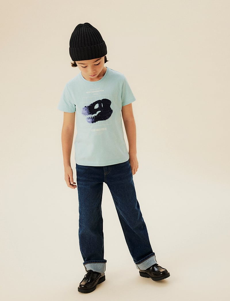 name it - NKMKURTH SS TOP PB - kurzärmelige - sterling blue - 4