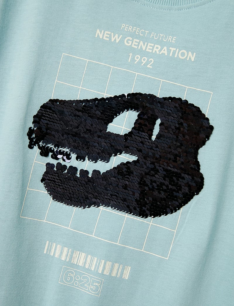 name it - NKMKURTH SS TOP PB - kurzärmelige - sterling blue - 5