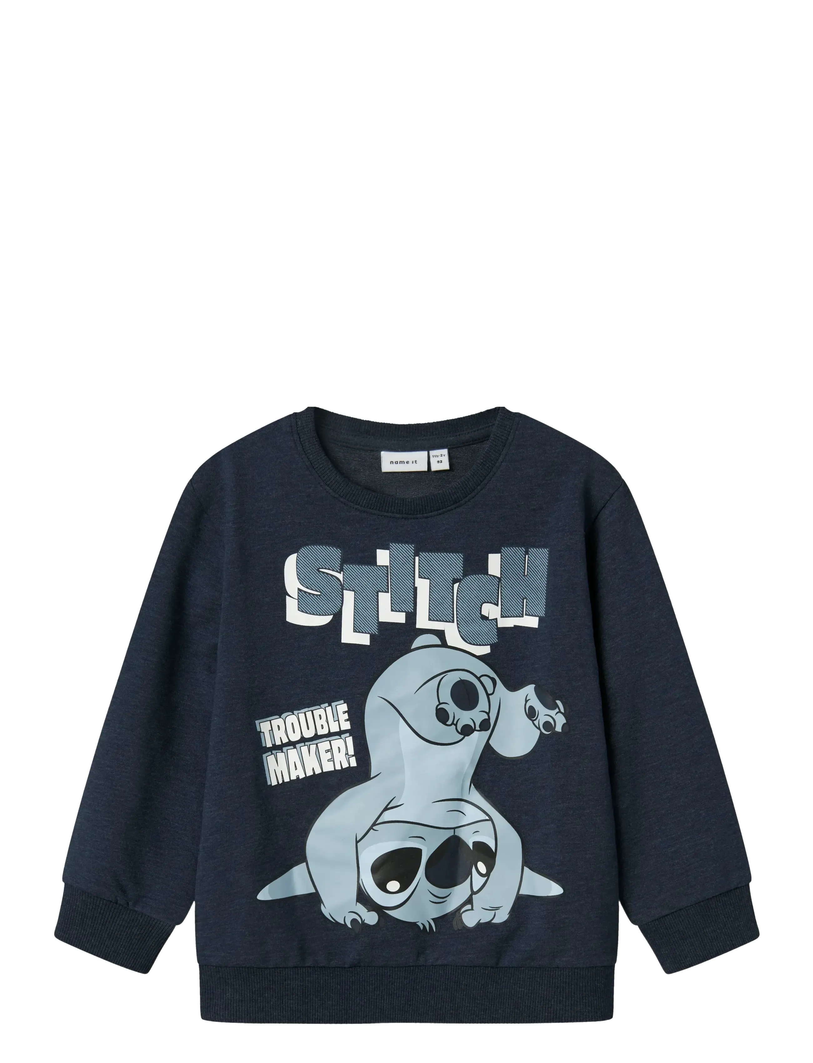 NAME IT Nmmjasp Stitch Nreg Sweat Unb Wdi Navy - 98 - Kinder