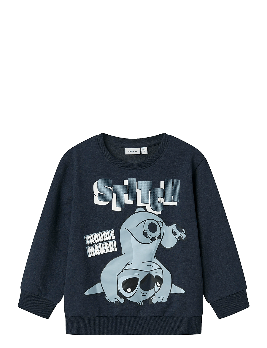 name it - NMMJASP STITCH NREG SWEAT UNB WDI - sweatshirts - navy blazer - 1