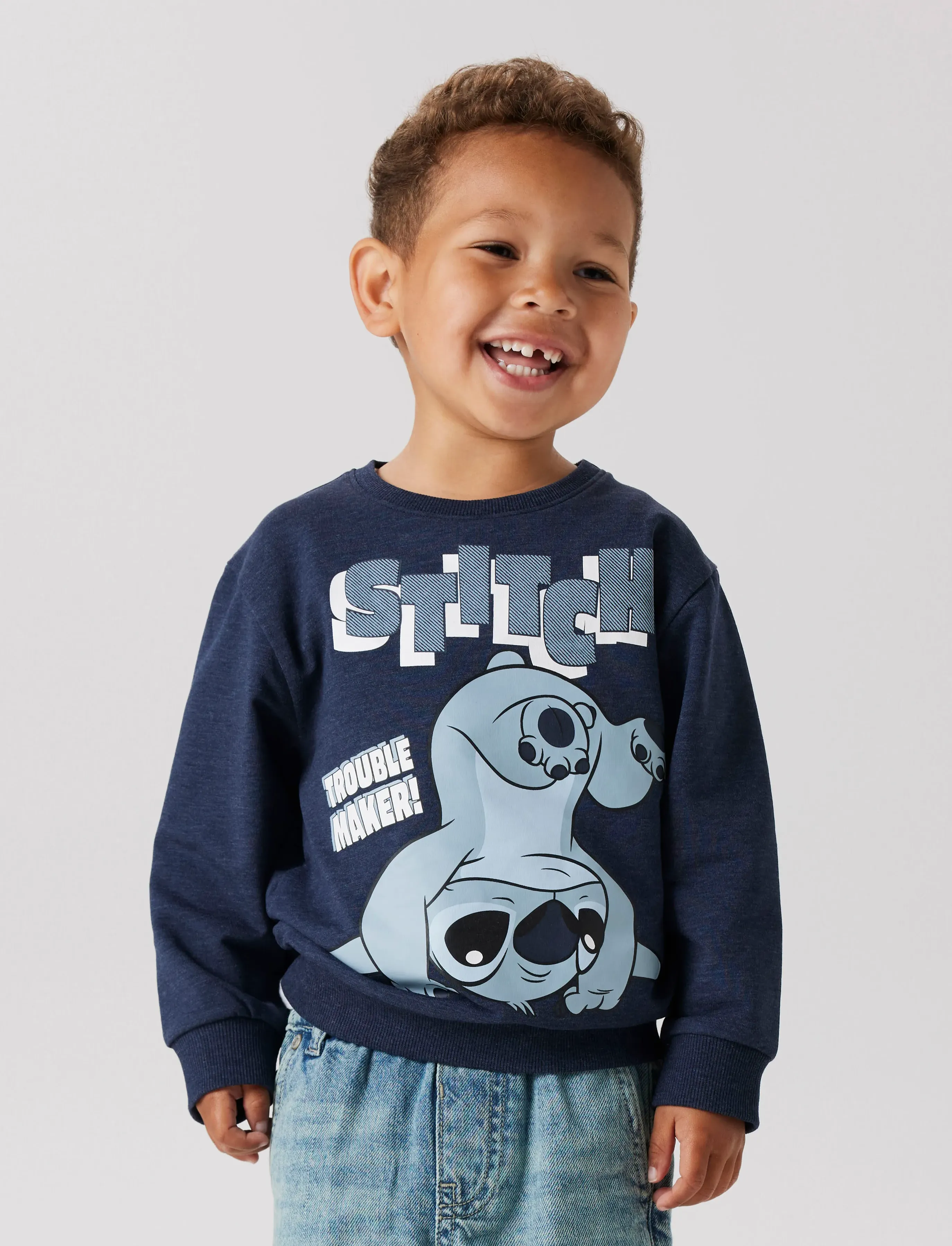 name it - NMMJASP STITCH NREG SWEAT UNB WDI - sporta džemperi - navy blazer - 0