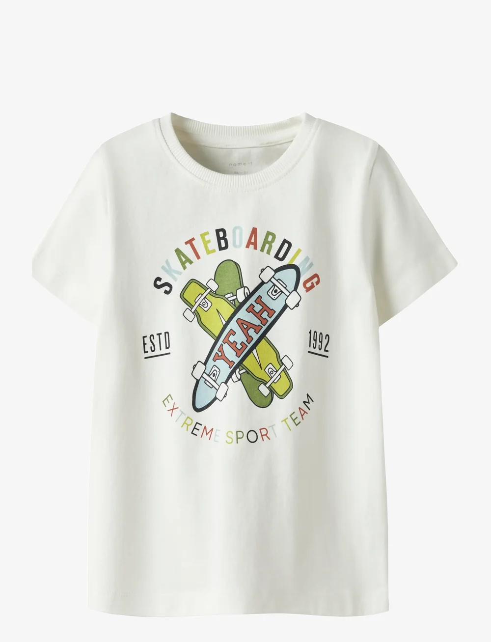 name it - NMMKARLTON SS TOP PB - lyhythihaiset t-paidat - coconut milk - 0