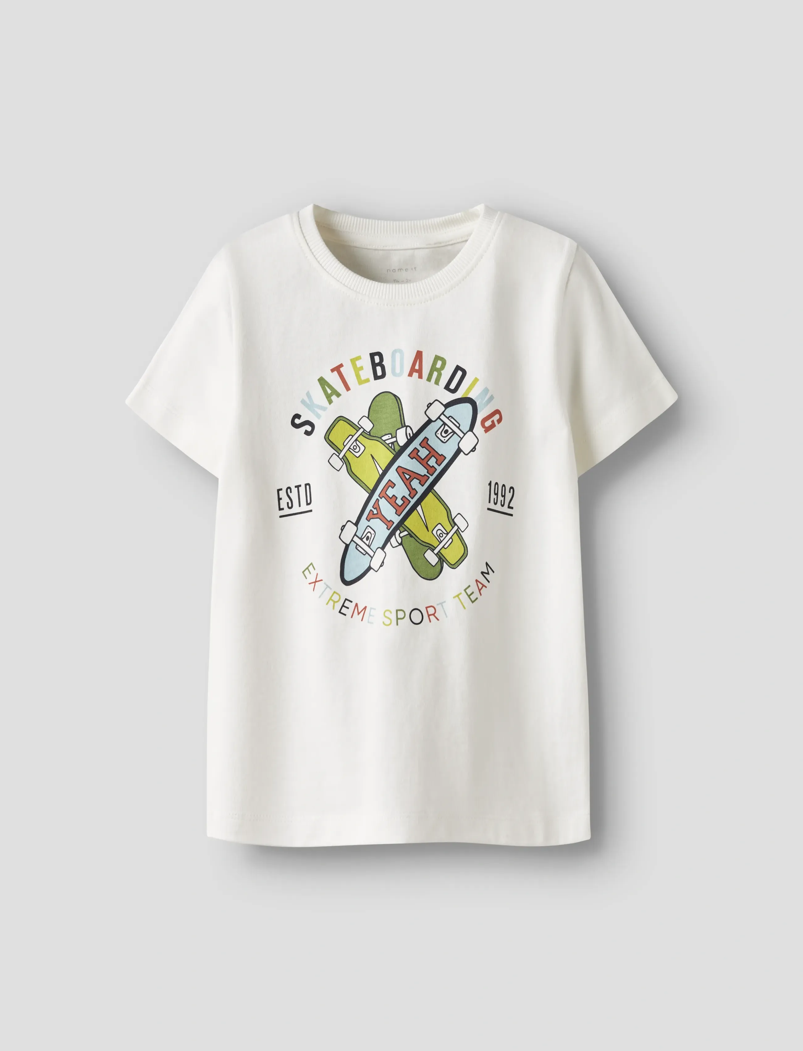 name it NMMKARLTON SS TOP PB - T-shirts - COCONUT MILK / white