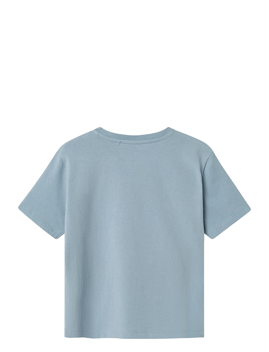 name it - NMMJUDD STITCH NREG SS TOP WDI - kortærmede t-shirts - dusty blue - 1