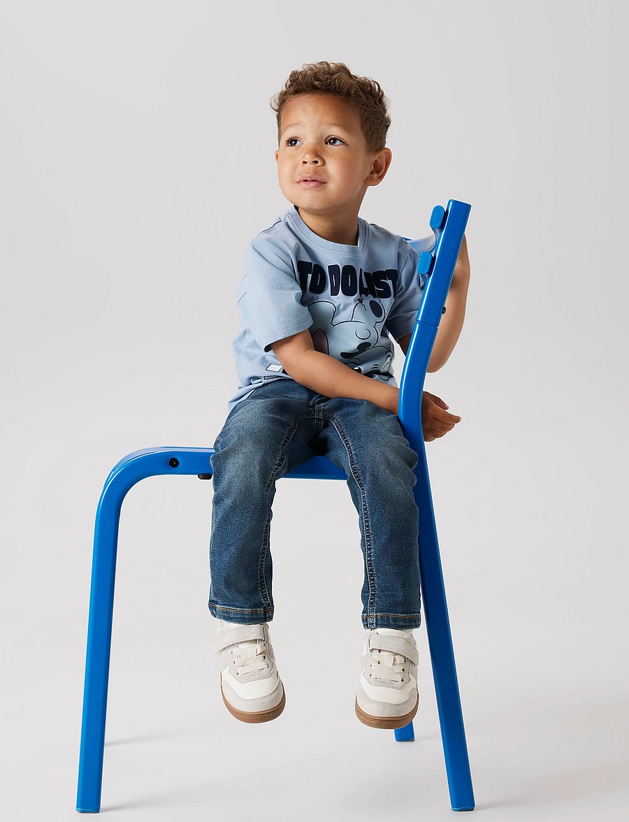 name it - NMMJUDD STITCH NREG SS TOP WDI - kortærmede t-shirts - dusty blue - 3