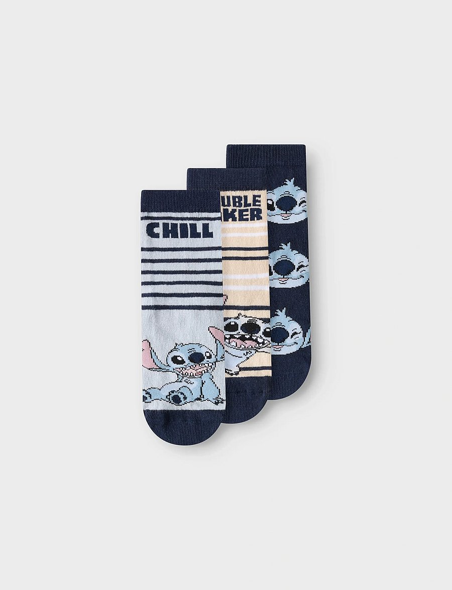 name it - NMMJERMAINE STITCH 3P SOCK WDI - strømper - dusty blue - 0