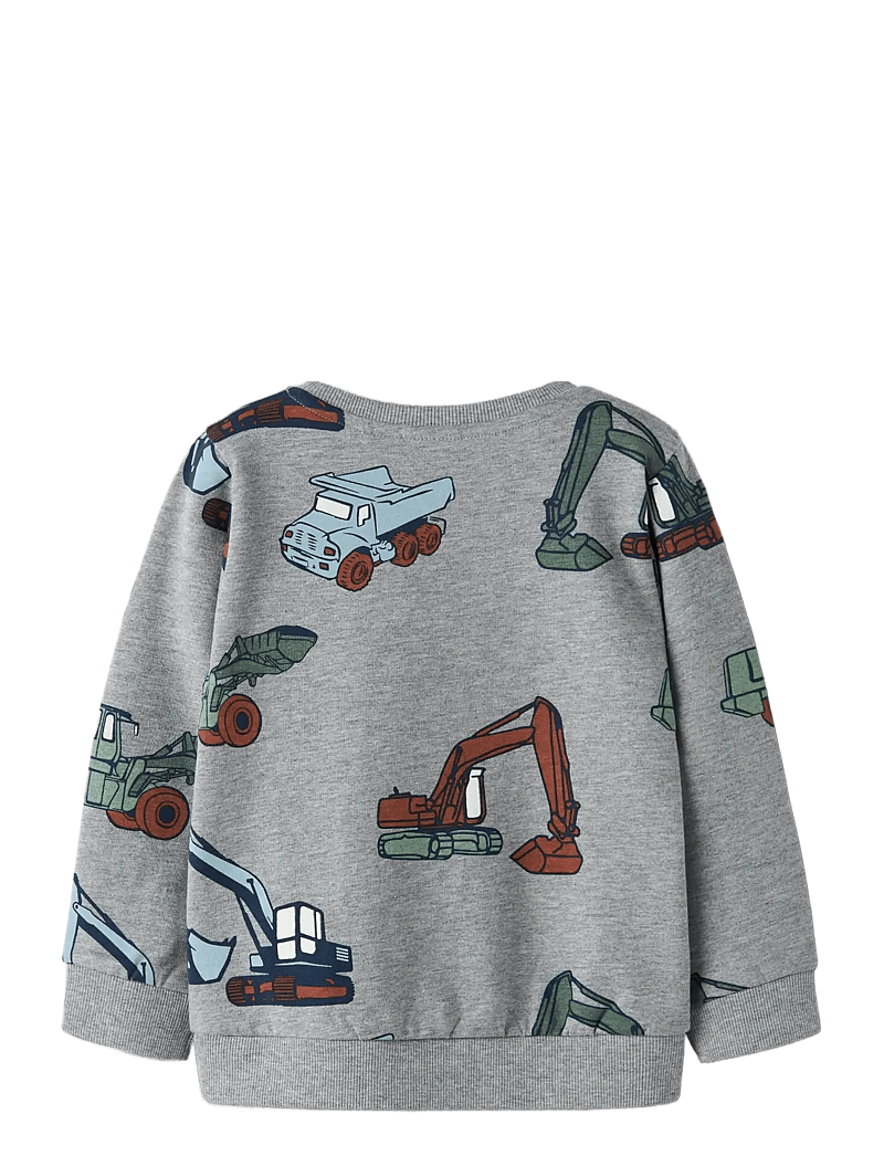name it - NMMNENEAN LS SWE BRU PB - sweatshirts - grey melange - 2