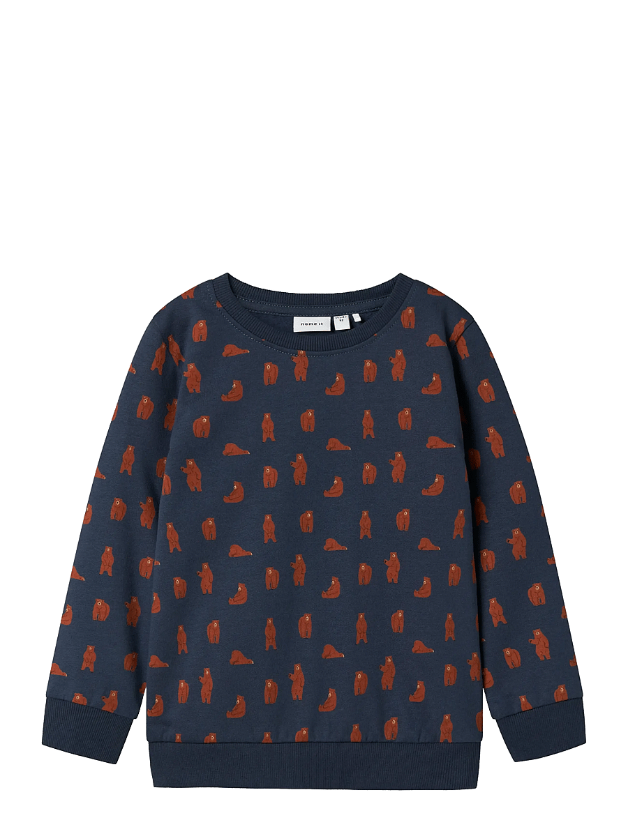 name it - NMMNENEAN LS SWE BRU PB - sweatshirts - mood indigo - 1