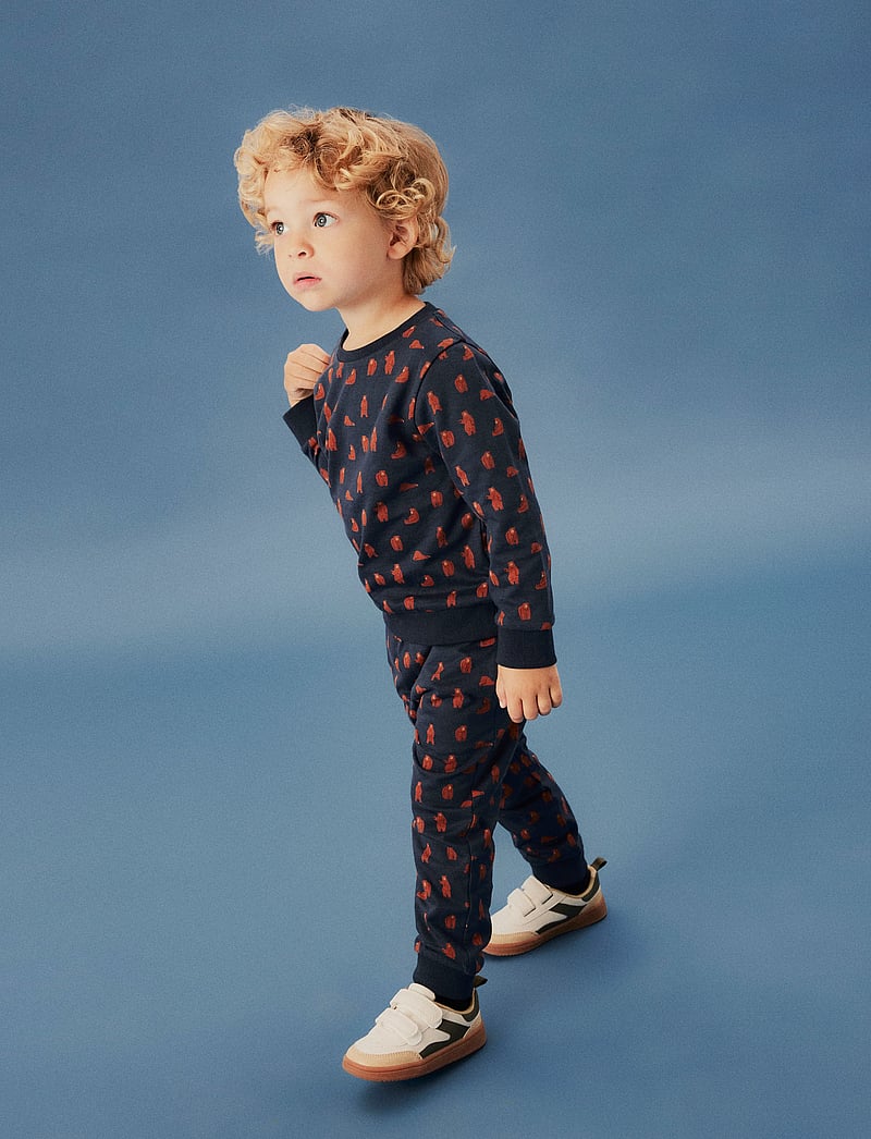 name it - NMMNENEAN SWE PANT BRU PB - jogginghosen - mood indigo - 0