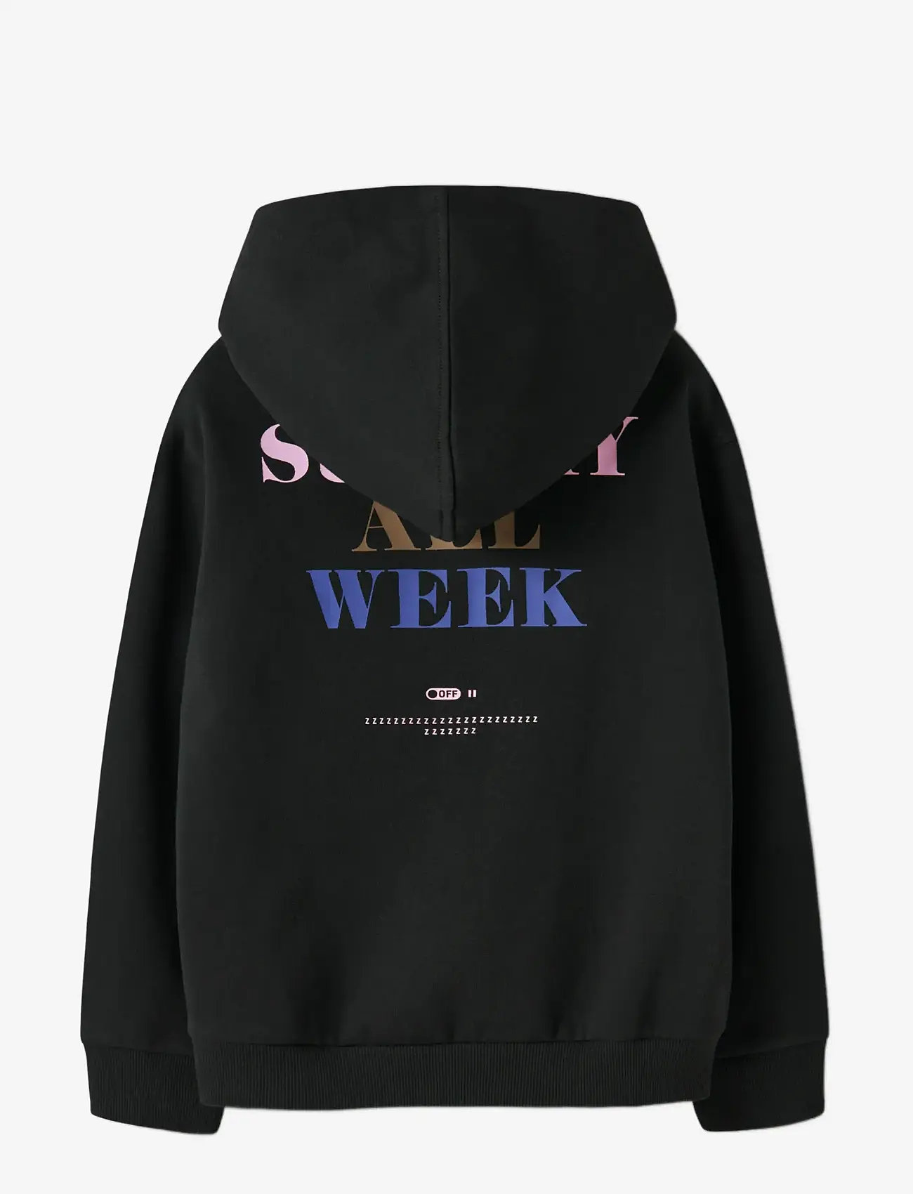 name it - NKFOFINA LS NREG WH SWE BRU PB - hættetrøjer - black - 2