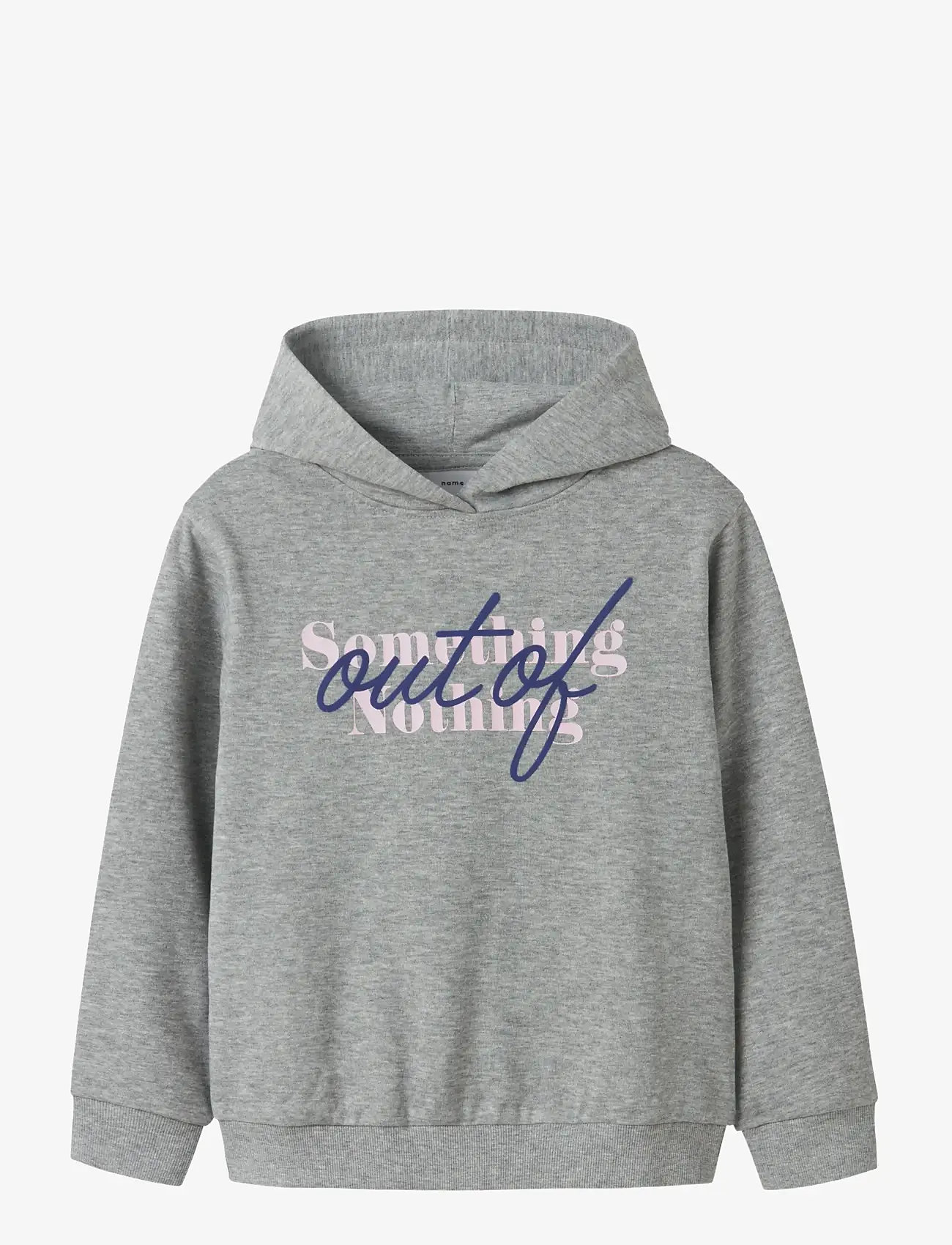 name it - NKFOFINA LS NREG WH SWE BRU PB - kapuzenpullover - grey melange - 0