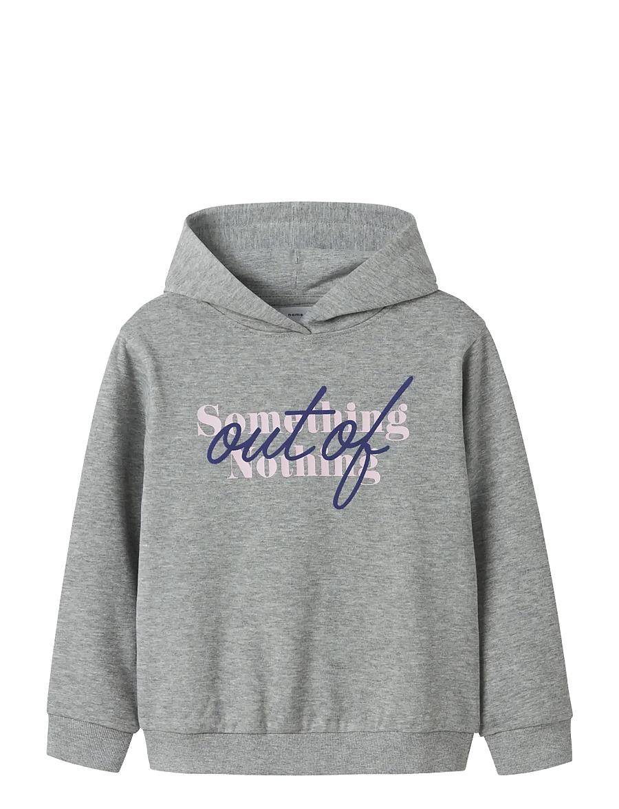name it - NKFOFINA LS NREG WH SWE BRU PB - huvtröjor - grey melange - 1