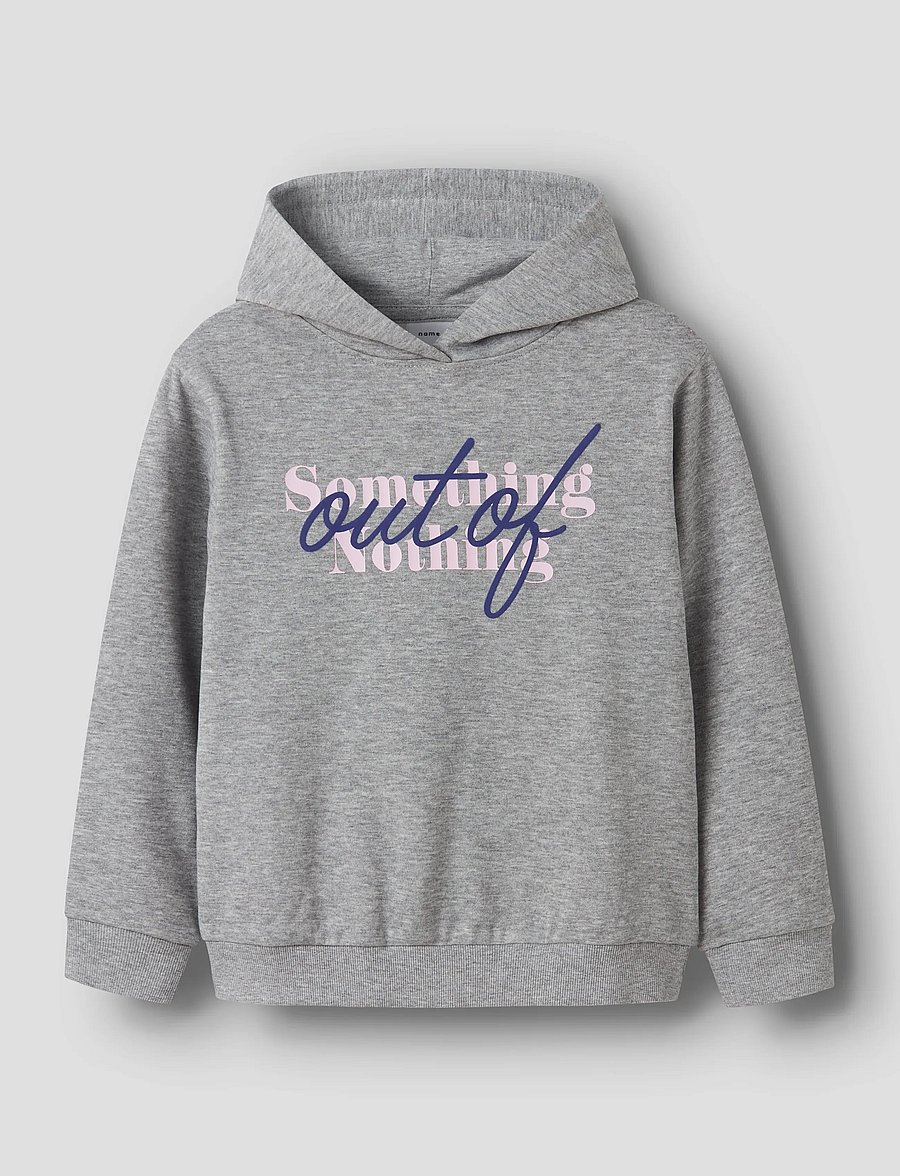 name it - NKFOFINA LS NREG WH SWE BRU PB - huvtröjor - grey melange - 0