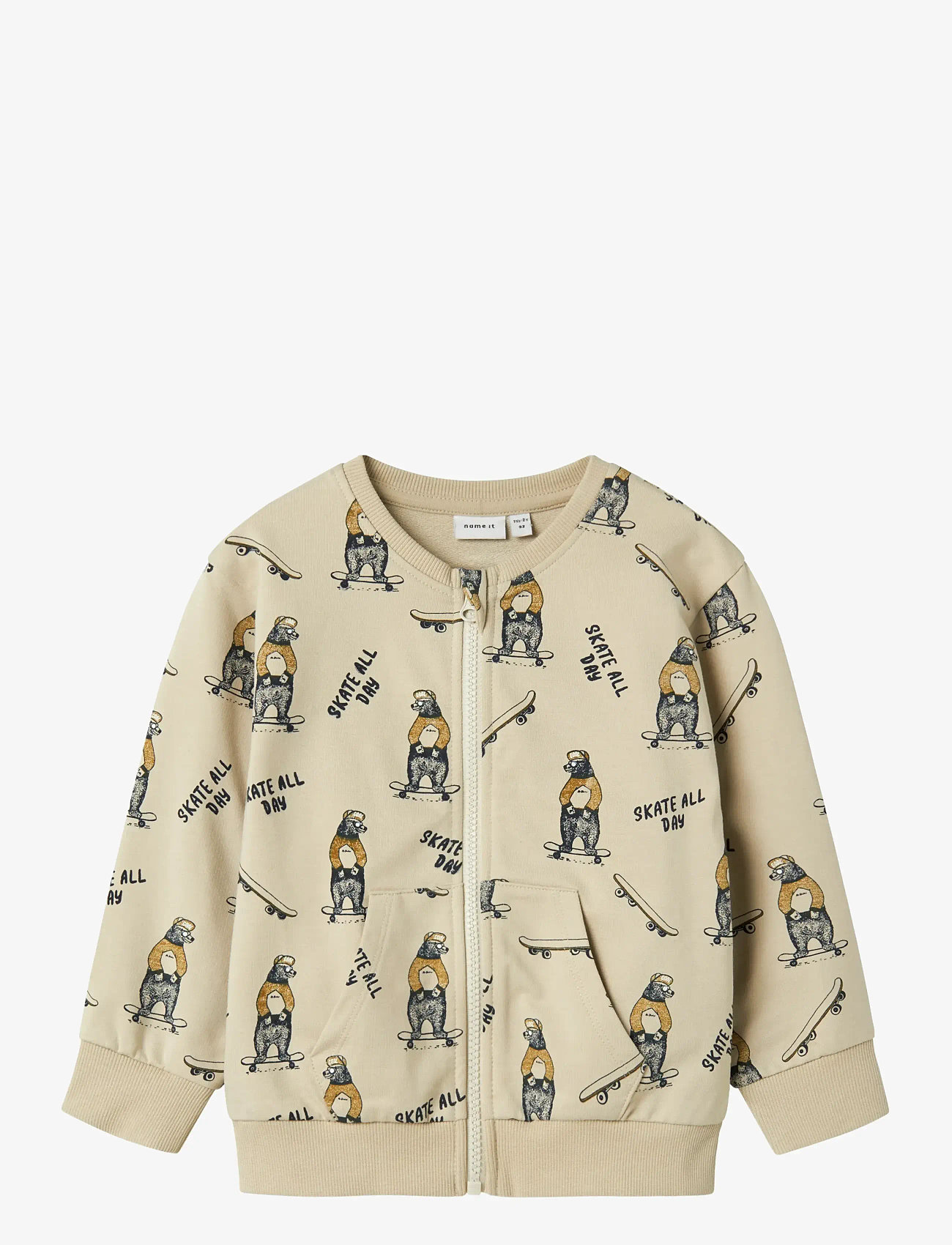 name it - NMMLOGAN LS NREG SWEAT CARD UNB - sweatshirts - peyote - 0