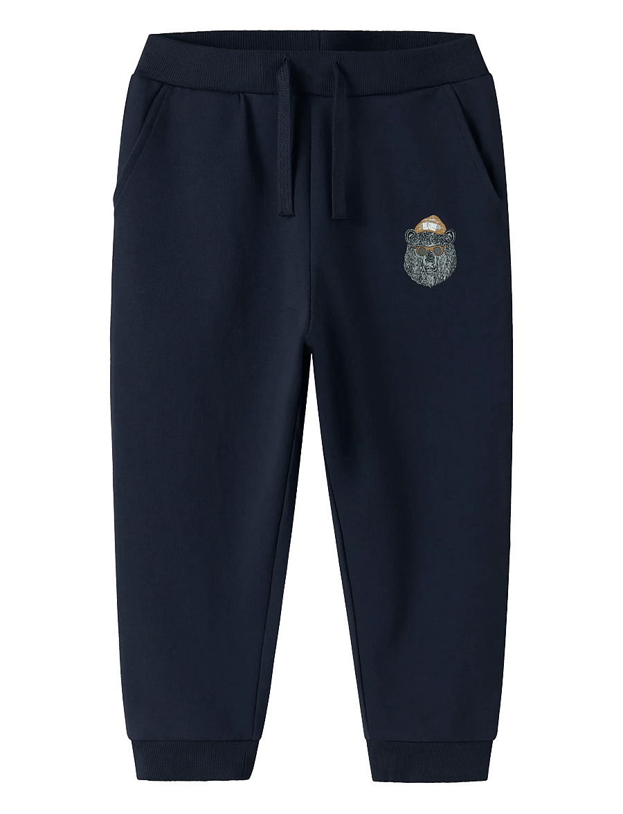 name it - NMMLOGAN NREG SWEAT PANT UNB - mjukisbyxor - navy blazer - 1