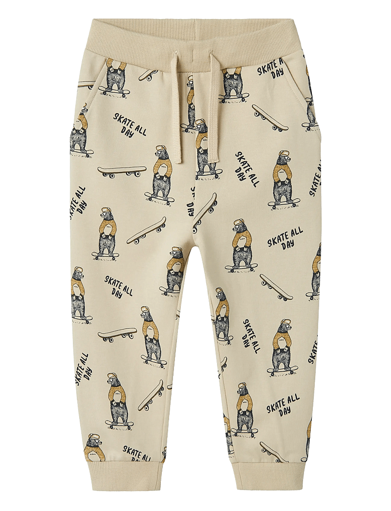 name it - NMMLOGAN NREG SWEAT PANT UNB - sweatpants - peyote - 0