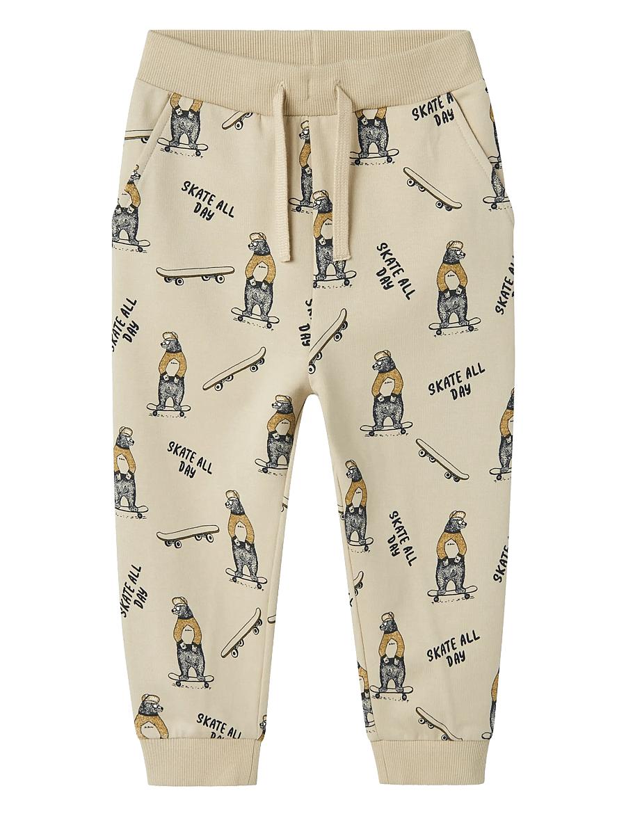 name it - NMMLOGAN NREG SWEAT PANT UNB - jogginghosen - peyote - 1