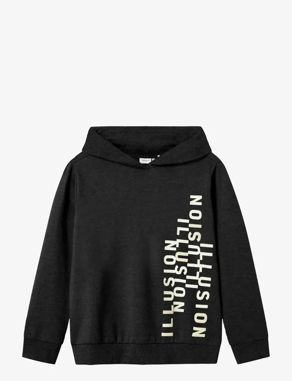 name it - NKMOLAF LS NREG SWE WH BRU PB - kapuzenpullover - black - 1
