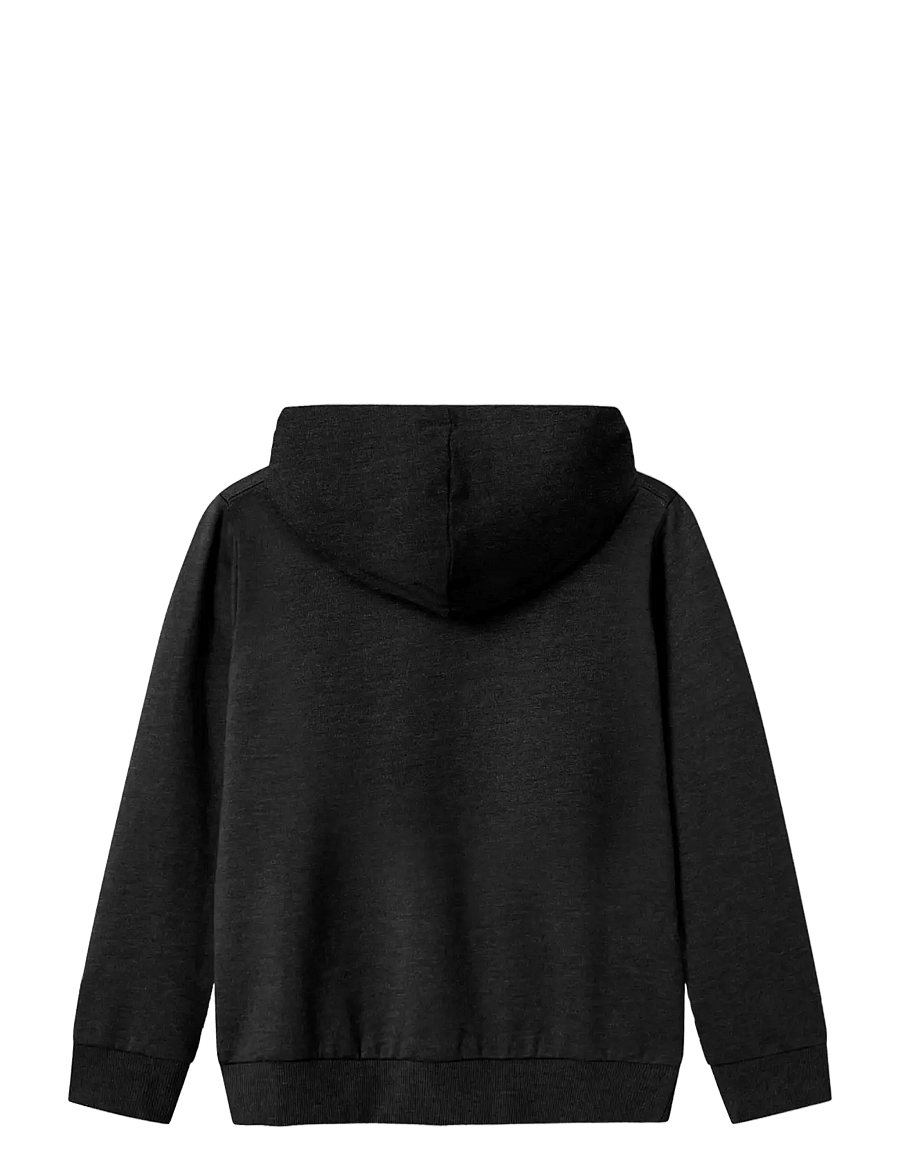 name it - NKMOLAF LS NREG SWE WH BRU PB - kapuzenpullover - black - 2
