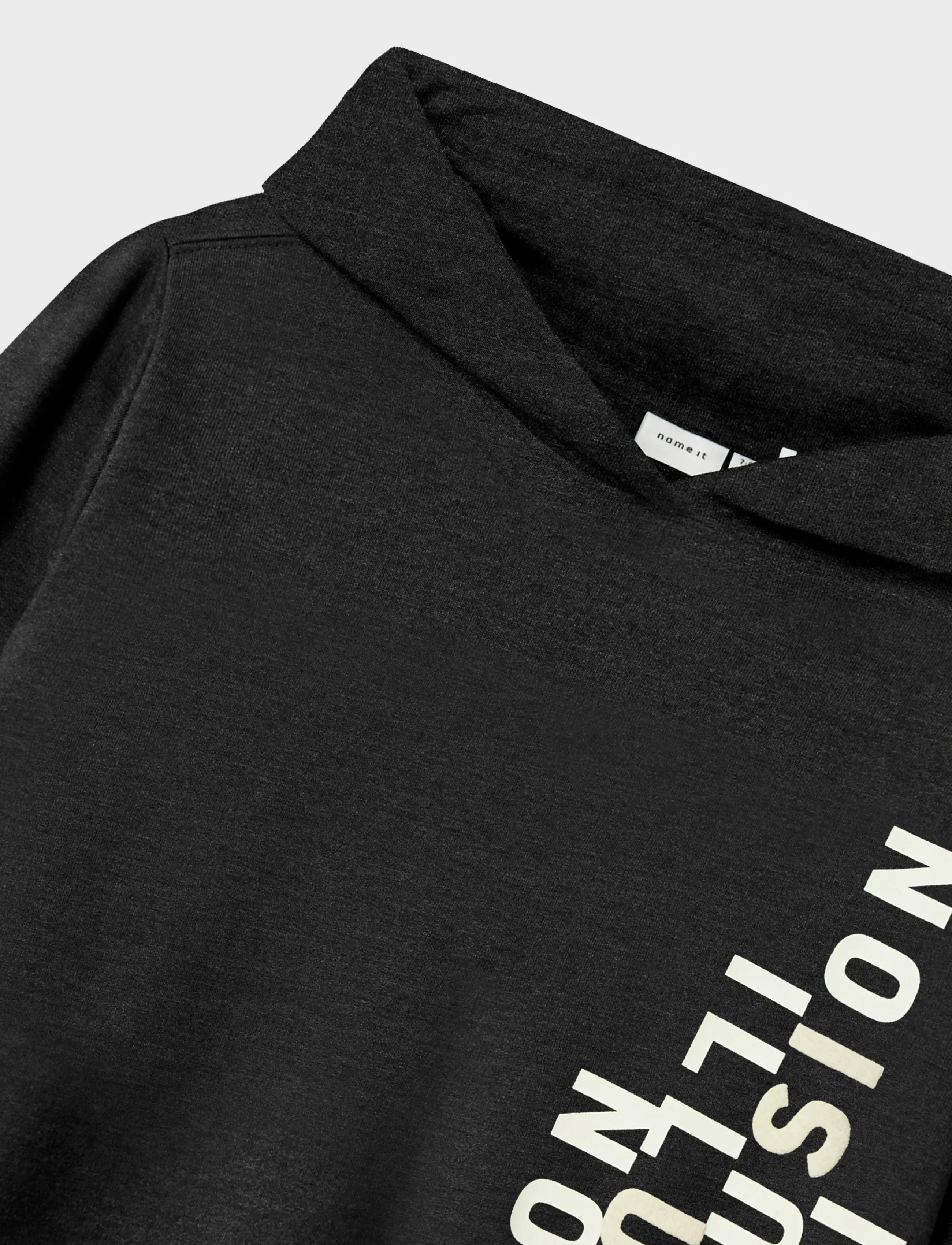 name it - NKMOLAF LS NREG SWE WH BRU PB - hoodies - black - 3