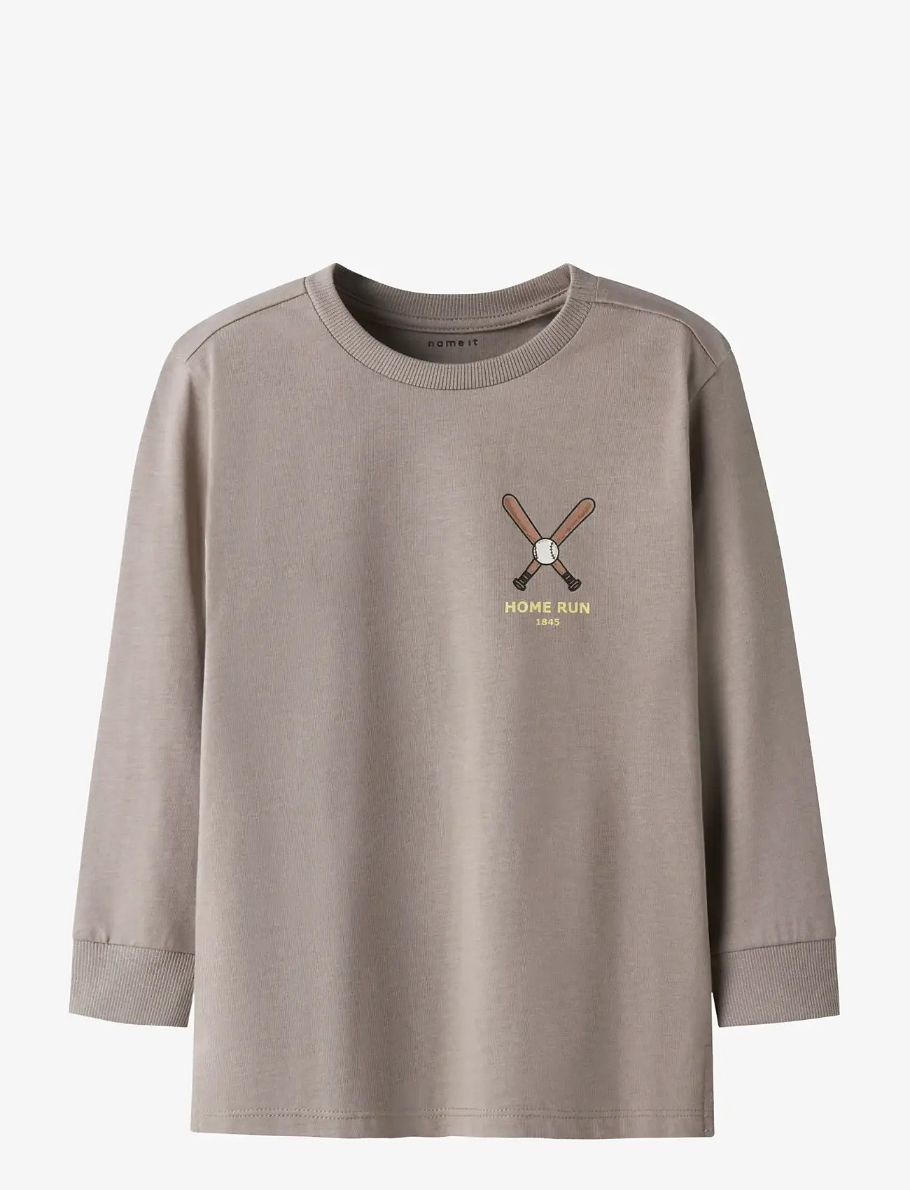 name it - NMMOBAY LS NREG TOP PB - langærmede t-shirts - rock ridge - 0