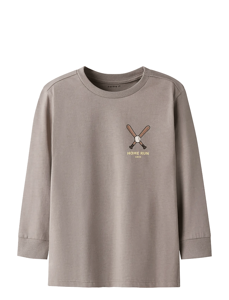 name it - NMMOBAY LS NREG TOP PB - langærmede t-shirts - rock ridge - 0