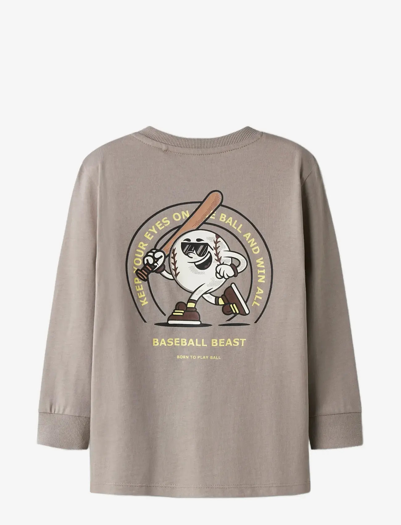 name it - NMMOBAY LS NREG TOP PB - langærmede t-shirts - rock ridge - 1