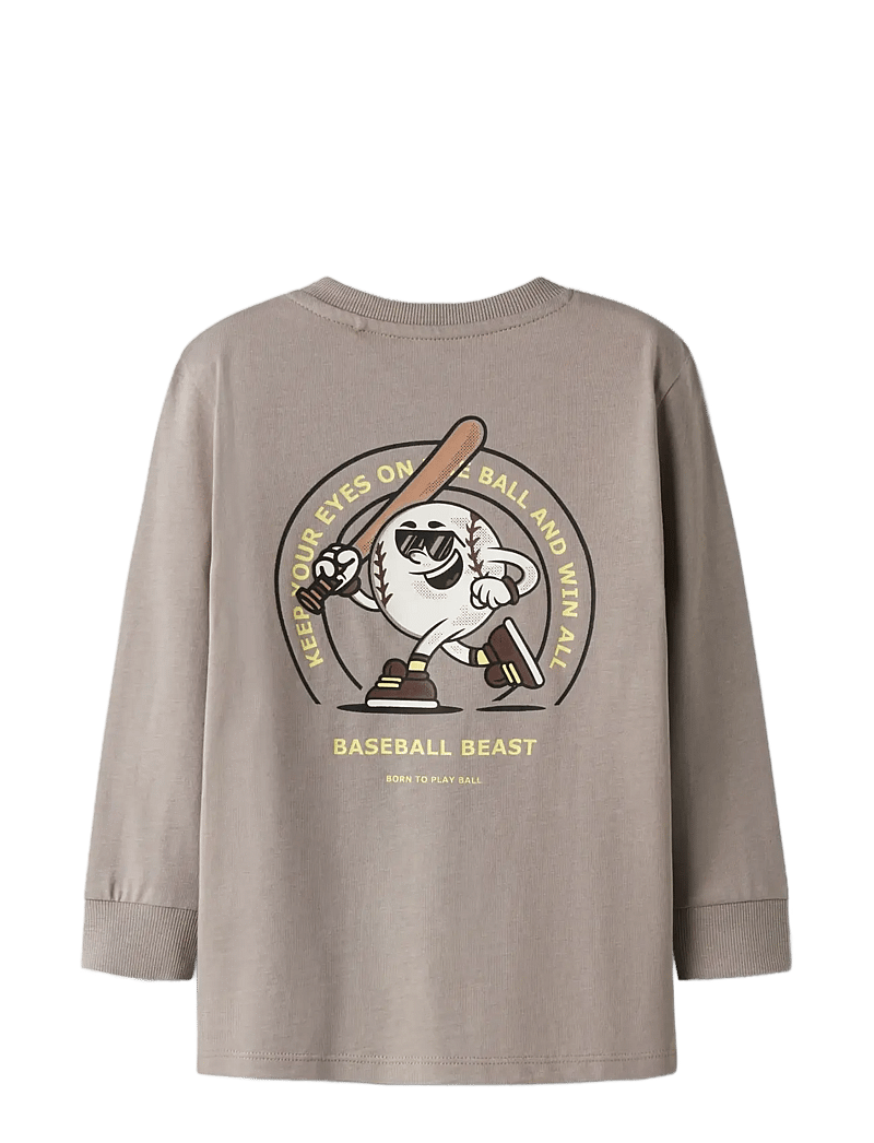 name it - NMMOBAY LS NREG TOP PB - langærmede t-shirts - rock ridge - 1