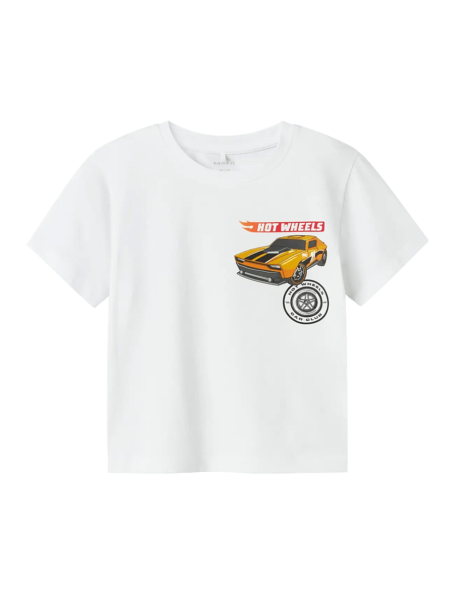 name it - NMMJORGE HOTWHEELS NREG SS TOP BOX SKY - lühikeste varrukatega t-särgid - bright white - 1