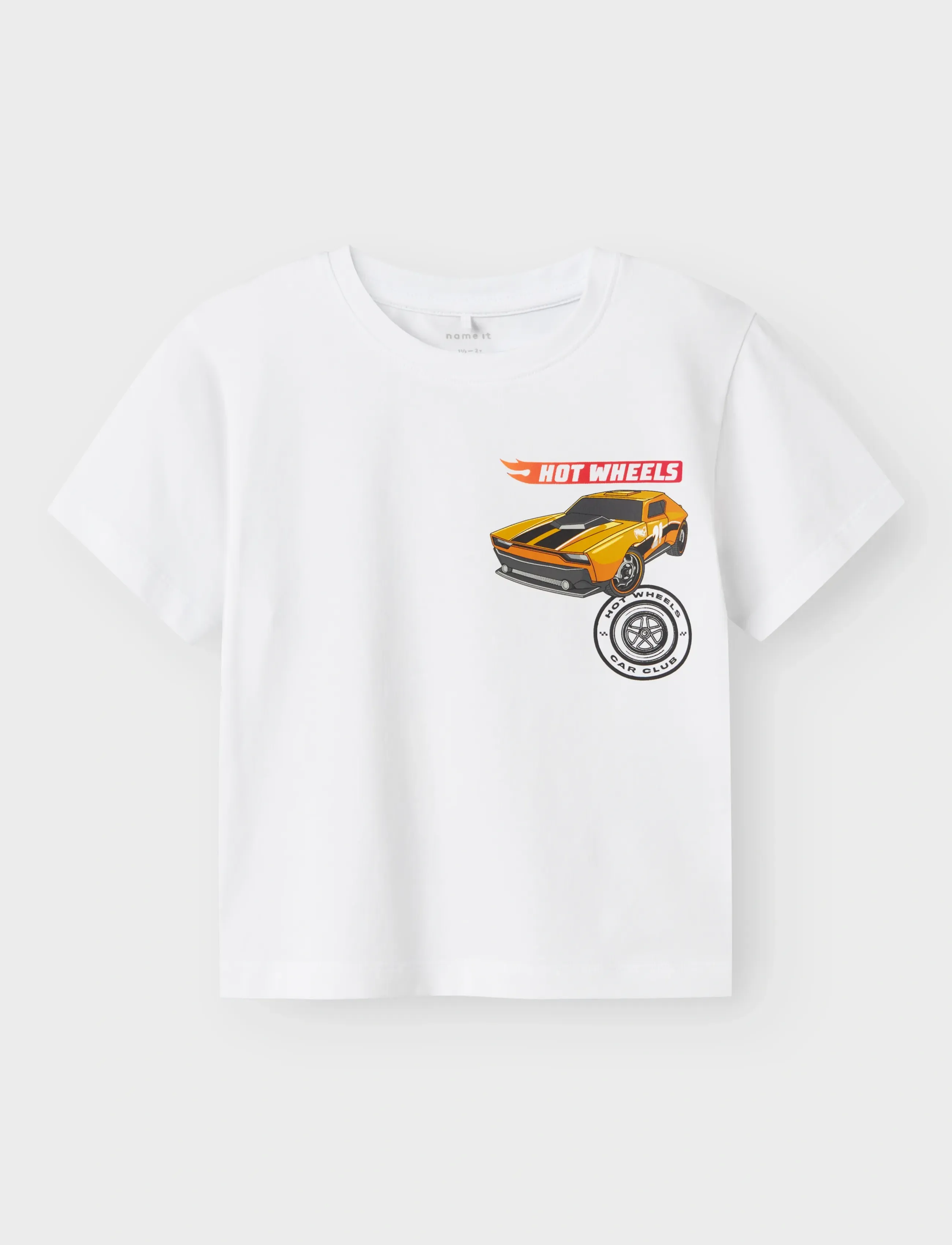 name it Nmmjorge Hotwheels Nreg Ss Top Box Sky, 92, White, T-Shirts > Kortærmede, Børn