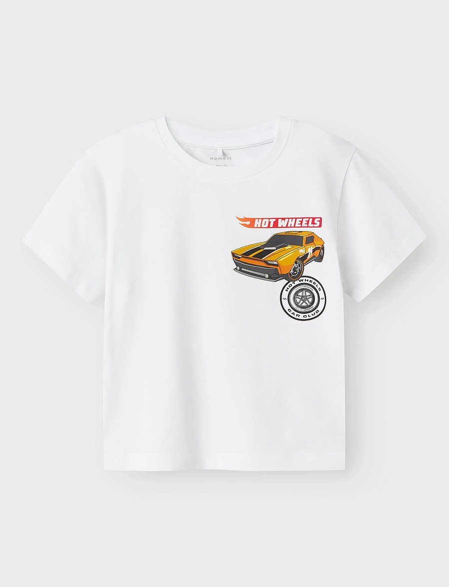 name it - NMMJORGE HOTWHEELS NREG SS TOP BOX SKY - lühikeste varrukatega t-särgid - bright white - 0