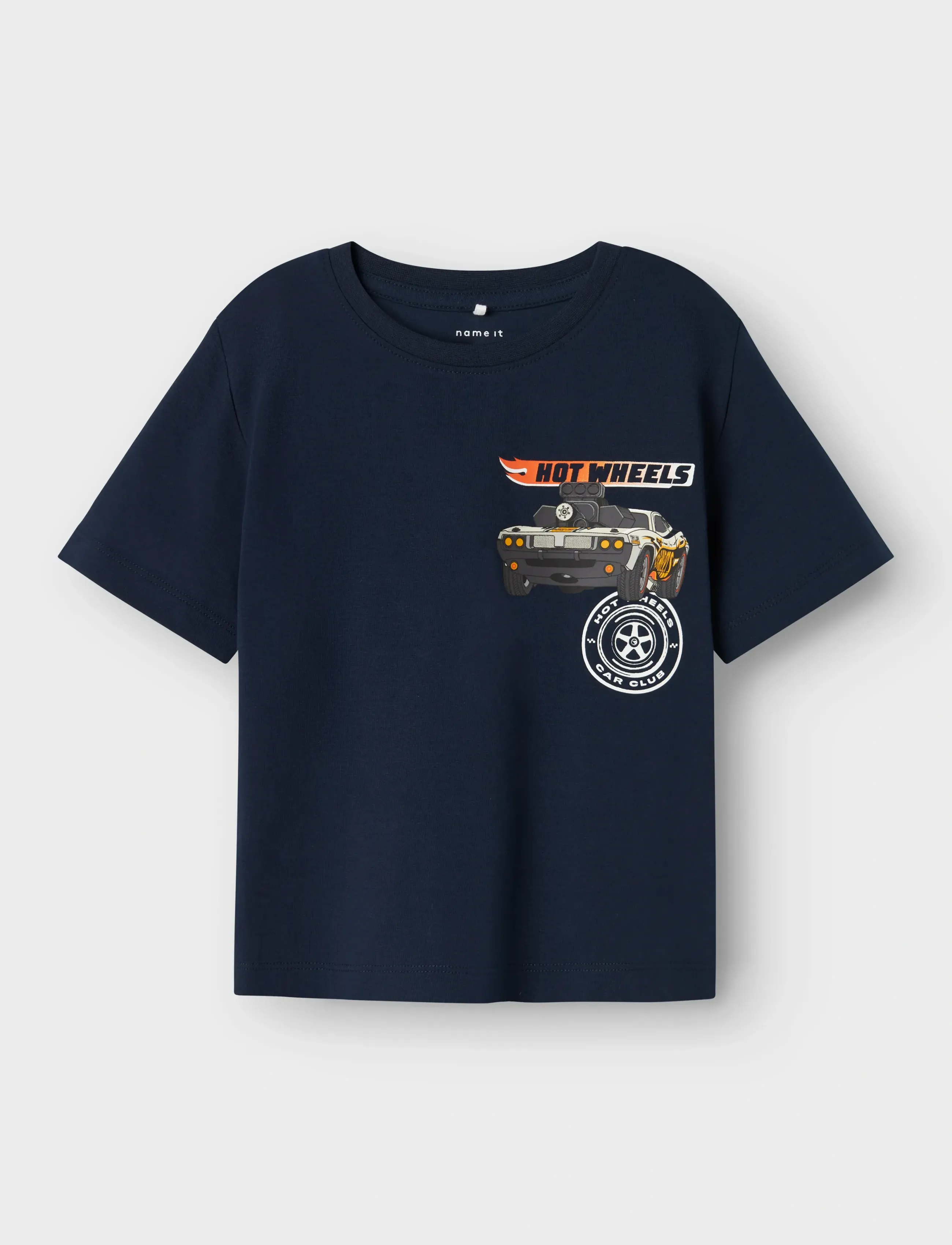name it Nmmjorge Hotwheels Nreg Ss Top Box Sky, 98, Navy, T-Shirts > Kortærmede, Børn