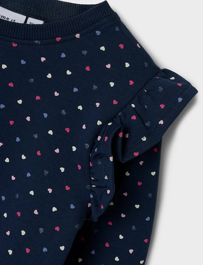 name it - NMFOEANA LS SWE DRESS BRU PB - langærmede hverdagskjoler - mood indigo - 3