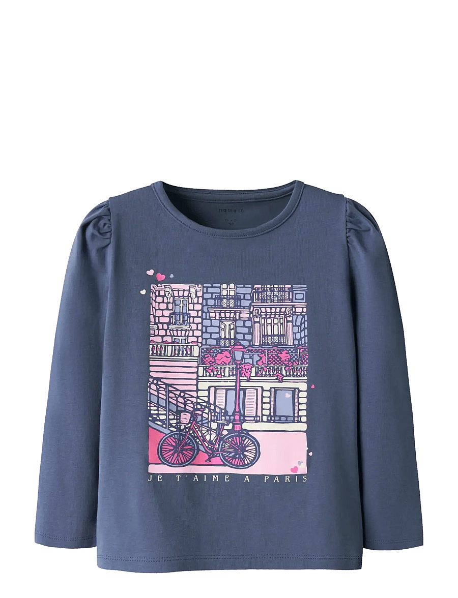 name it - NMFOLLIA LS TOP PB - langerma bolir - vintage indigo - 1