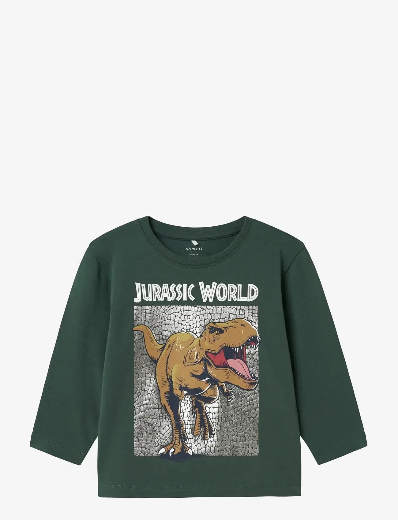 name it - NMMJEWEL JURASSIC NREG LS TOP NOOS SKY - langærmede t-shirts - garden topiary - 1