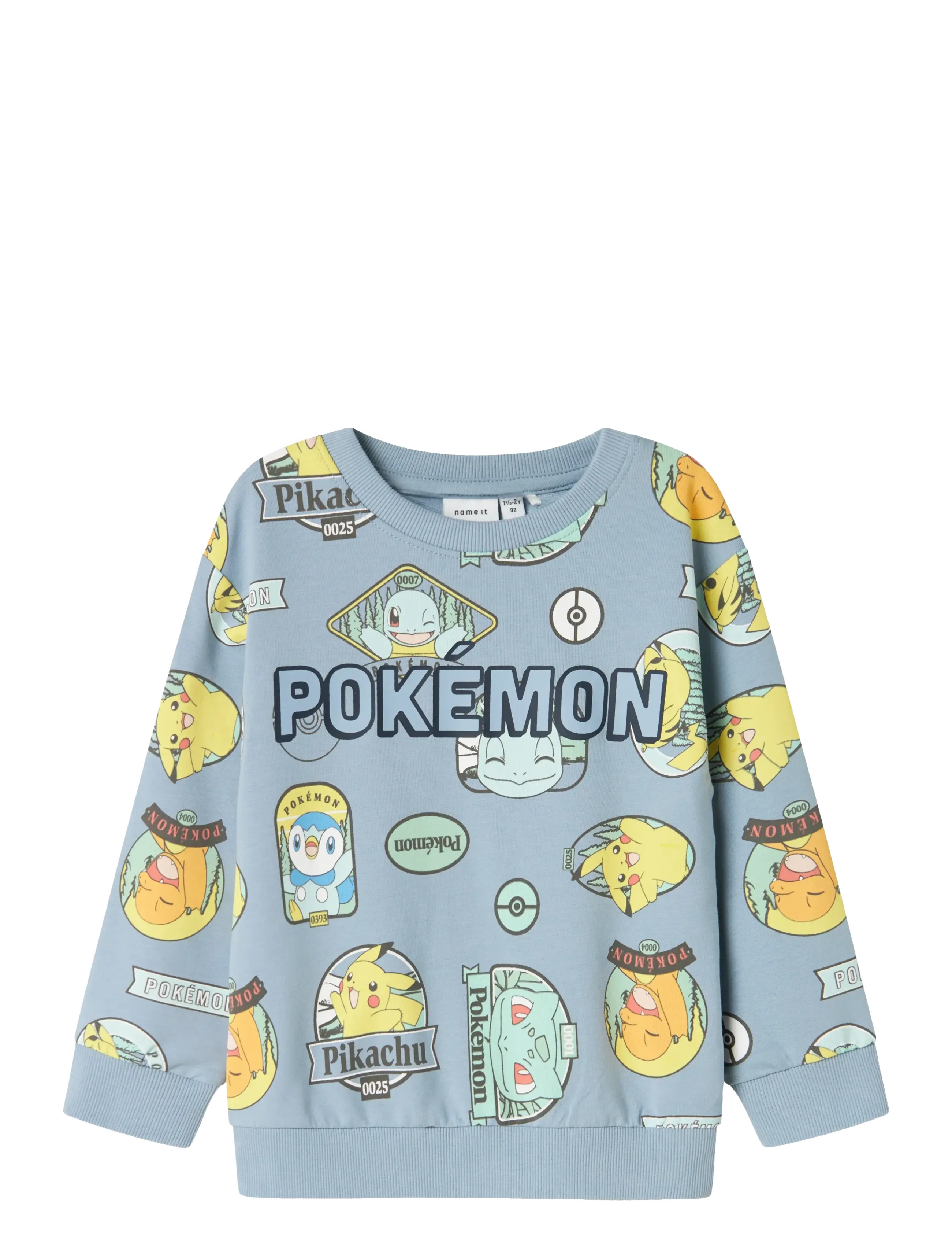 name it NMMJAZY POKEMON NREG SWEAT UNB SKY - Oberteile - DUSTY BLUE / blue