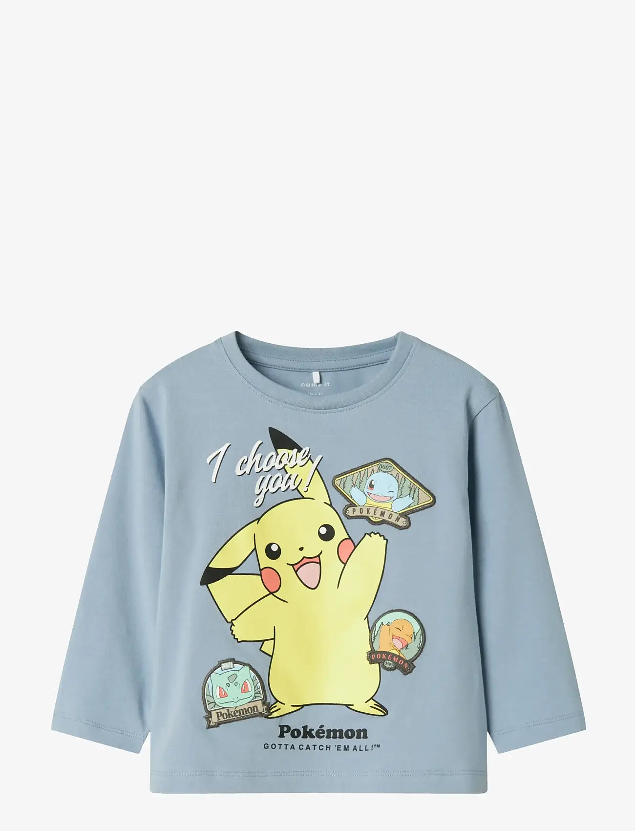 name it - NMMJUMBO POKEMON NREG LS TOP BOX SKY - pikkade varrukatega t-särgid - dusty blue - 1